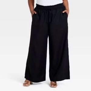 Robert Louis Black Wide-Leg Pants